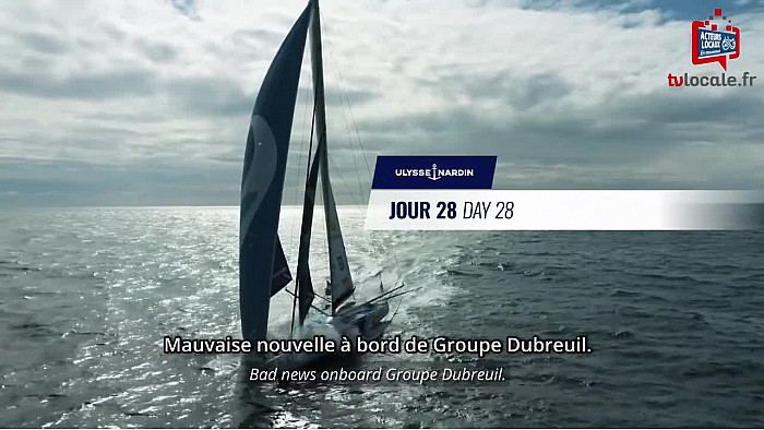 TV Locale Vendée  28éme journée du Vendée Globe 2024 -   Coup de frein pour Sébastien Simon  skipper de Groupe Dubreuil 