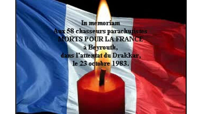 Beyrouth le 23 octobre 1983 poste Drakkar: Ils étaient 58 parachutistes français...  #TvLocale_fr @Smartrezo