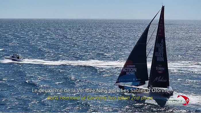 BORIS HERRMANN (MALIZIA – SEAEXPLORER) PREND LA 2E PLACE DE LA NEW YORK – VENDÉE LES SABLES D’OLONNE !