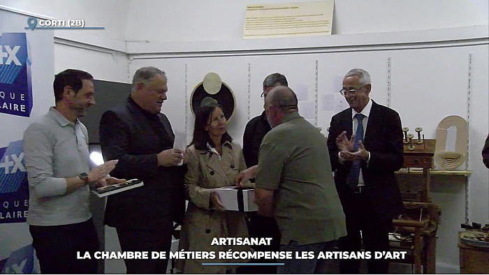TV Locale Corse - Artisanat : la Chambre des métiers récompense les artisans d'art