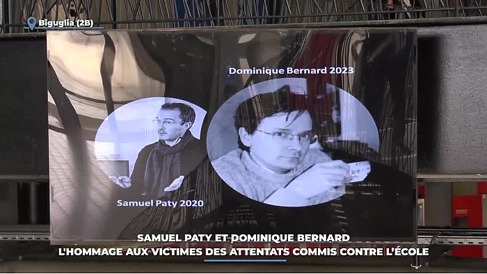 TV Locale Corse - Samuel Paty et Dominique Bernard : l'hommage aux victimes des attentats commis contre l’École