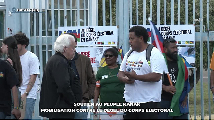 TV Locale Corse - Soutien au peuple kanak - Mobilisation contre le dégel du corps électoral