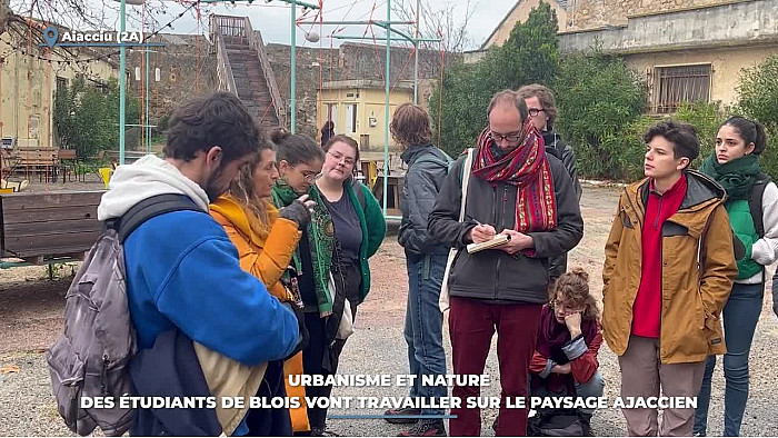 TV Locale Corse - Urbanisme et nature : des étudiants de Blois vont travailler sur le paysage ajaccien