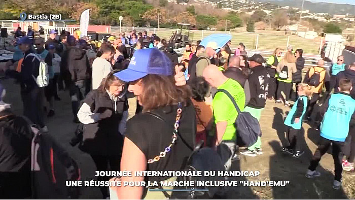 TV Locale Corse - Journée internationale du handicap : une réussite pour la marche inclusive "Hand'emu"