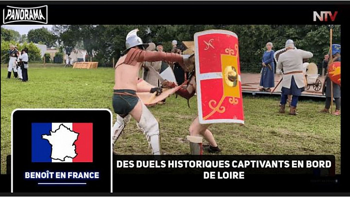 TV Locale Sully-sur-Loire - les répétitions de duels de gladiateurs battent leur plein en préparation d’un grand événement à Sully-sur-Loire,