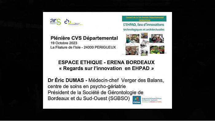 PLENIERE 2023 CVS DEPARTEMENTAL - "Regards sur l'innovation en EHPAD"