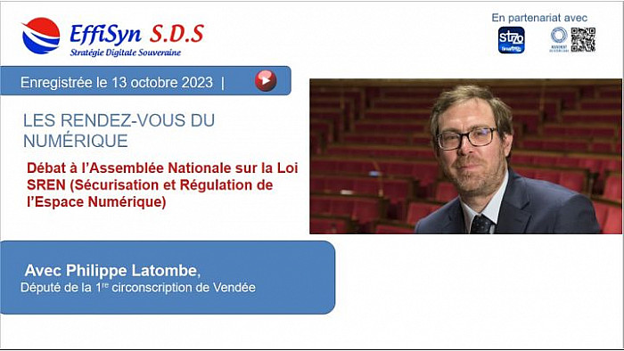 Les Rendez-vous du numérique : Philippe Latombe député de la 1re circonscription de Vendée revient sur les discussion en cours sur la Loi SREN
