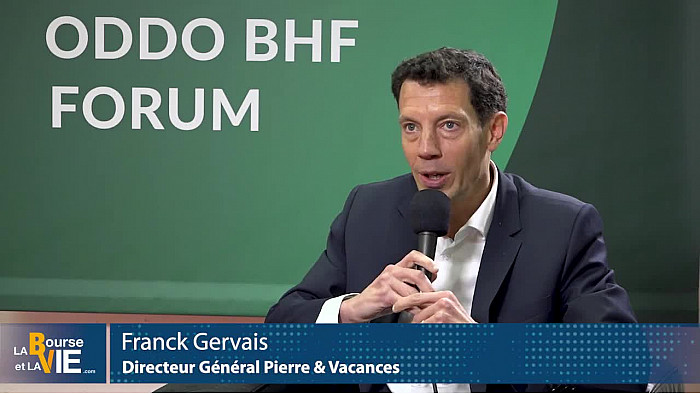 Didier Testot Fondateur de LA BOURSE ET LA VIE TV" avec Franck Gervais Directeur Général Pierre & Vacances Center Parcs : "Un positionnement très clair sur ce tourisme de proximité".