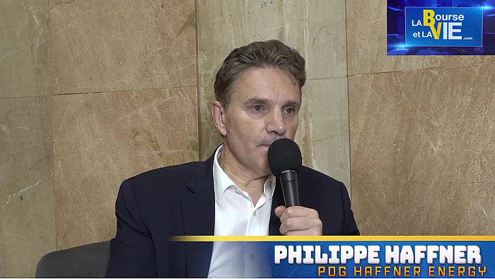 "Didier Testot Fondateur de LA BOURSE ET LA VIE TV" avec Philippe Haffner Pdg Haffner Energy : "Un marché adressable que nous n'anticipions pas il y a encore un an sur les marchés dérivés de l'hydrogène". 