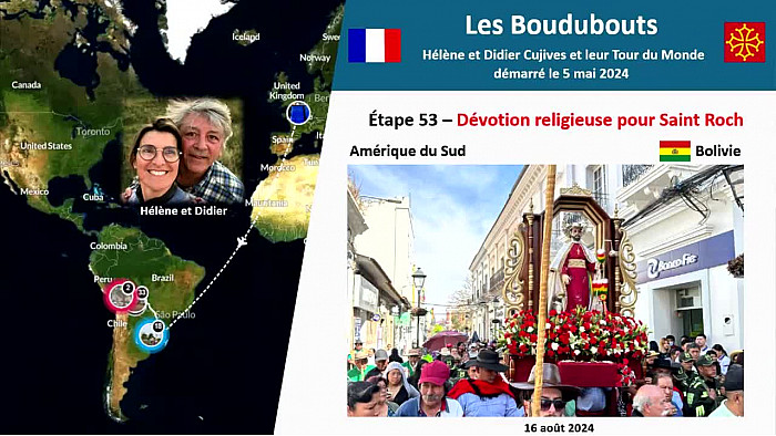 Acteurs-Locaux Paulhac "Les Boudubouts" 53ème étape Bolivie - Dévotion religieuse pour Saint Roch à Tarija