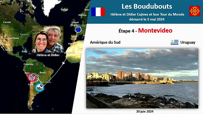 Acteurs-Locaux Paulhac "Les Boudubouts" 4éme étape URUGUAY -  à Montevideo... Ulysse arrive