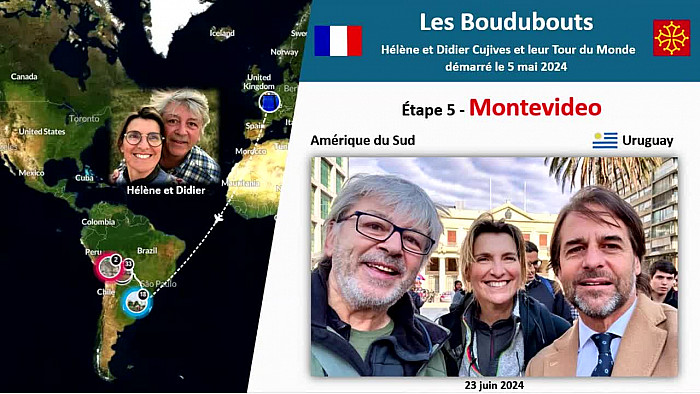 Acteurs-Locaux Paulhac "Les Boudubouts" Etape5 en URUGUAY - Rencontre avec le Président Uruguayen