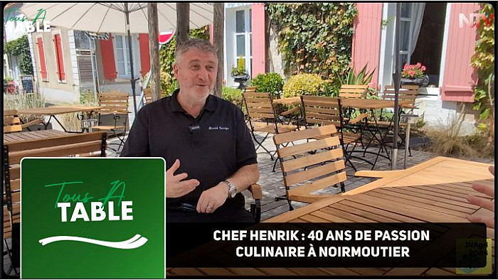 TvLocale Noirmoutier - Le Chef Henrik GARRIGA nous parle de ses 40 ans de passion culinaire à Noirmoutier