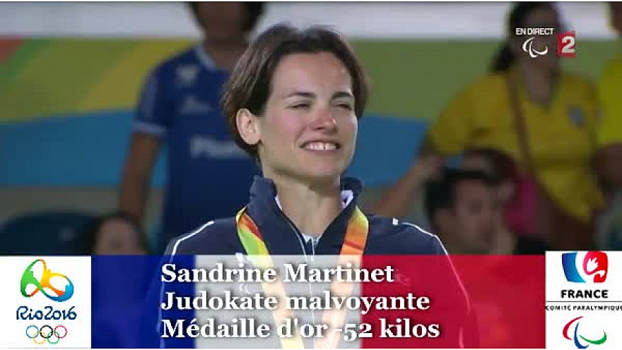 #Sandrine Martinet, médaille d'or #JeuxParalympiques eni judo