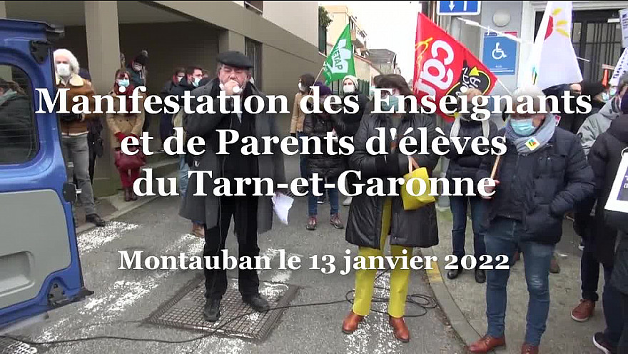 TV Locale Montauban - Manifestation des Enseignants accompagnés par des représentants de Parents d'élèves à Montauban 82