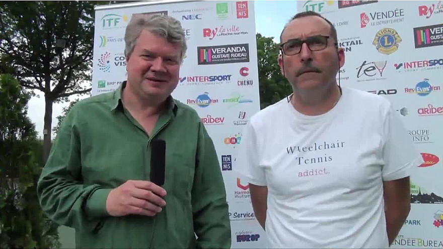 Open de Vendée de Tennis Fauteuil 2018: Nicolas Peifer qui remporte cette édition 2018 au micro de Philippe Gourraud de TV3P