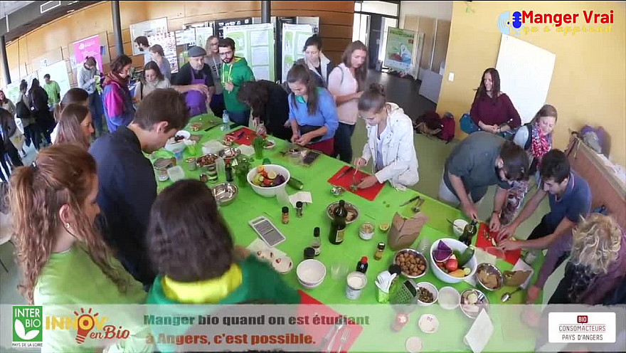 Tv locale Angers - 'Manger Vrai' - Manger bio quand on est étudiant à Angers, c'est possible