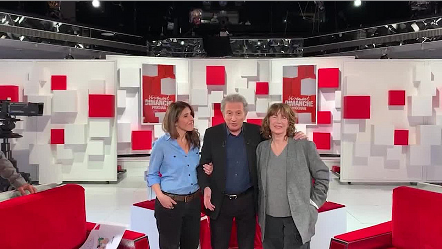 Michel Drucker, Jane Birkin, Nathalie Lévy